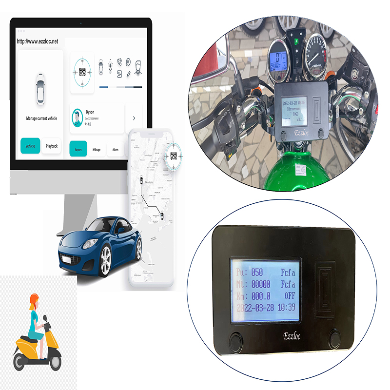 Motorcycle Smart Meter With Digital Taximeter for Moto Fare Meter, Taxi Meter