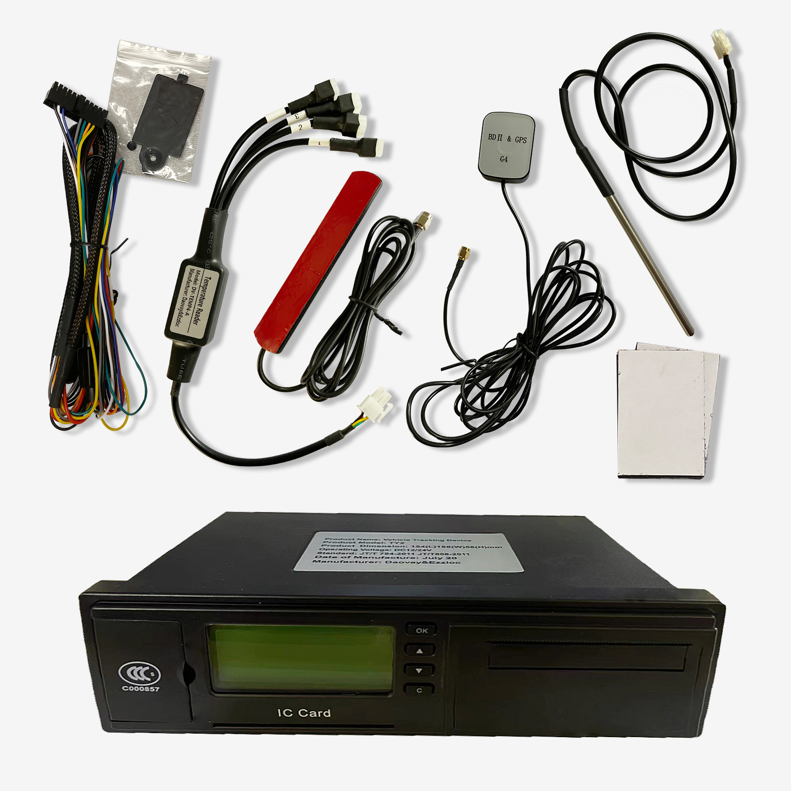 Gps Vehicle Tracker Driving Recorder Function: Built-In Lcd Display To Display Vehicle Informatio