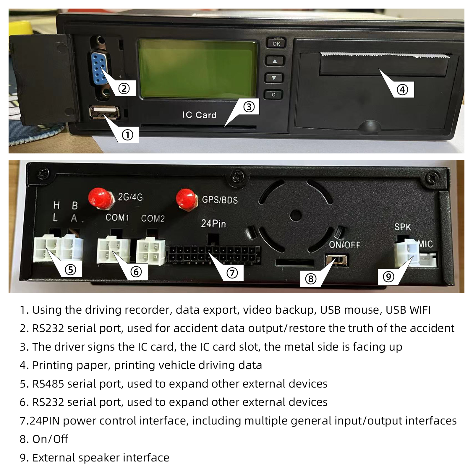 Gps Vehicle Tracker Driving Recorder Function: Built-In Lcd Display To Display Vehicle Informatio